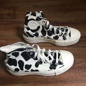 Custom Platform Chuck Taylor All Star By You Cow Print Men's 4 / Women's 6